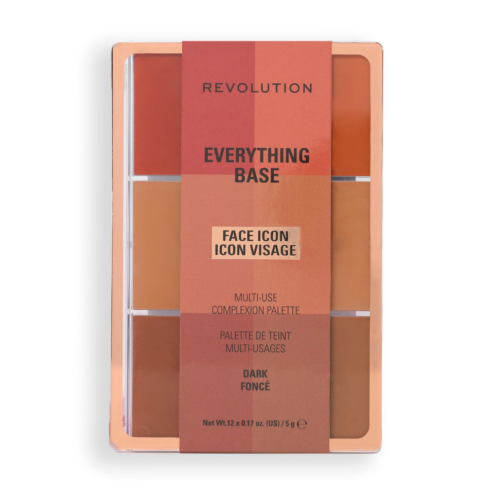 Revolution Beauty London open palette front view showcasing all cream pans and compact convenience