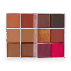 Revolution Beauty London brush blending contour shade into cheek hollow for natural sculpt