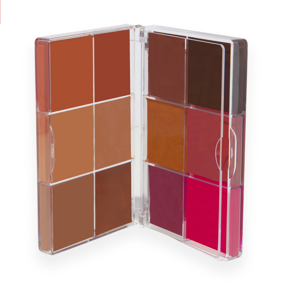 Revolution Beauty London palette in a travel kit on a table illustrating on‑the‑go use