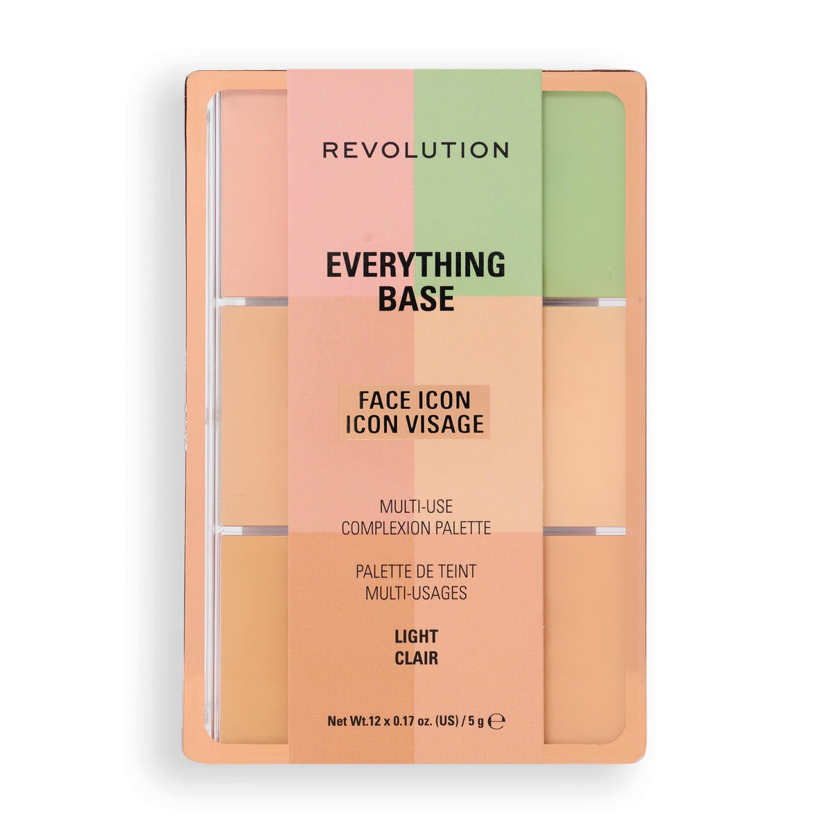 Revolution Beauty London palette front compact showing slim travel‑friendly design and mirror