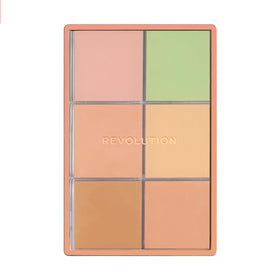 Revolution Beauty London palette label and ingredient list closeup highlighting vegan cruelty‑free formula