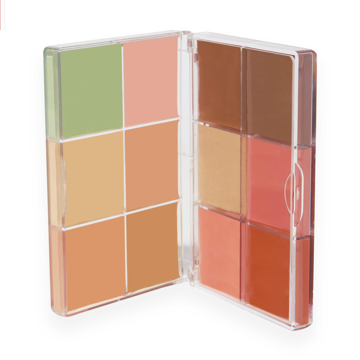 Revolution Beauty London palette inside a travel pouch showing on‑the‑go makeup convenience