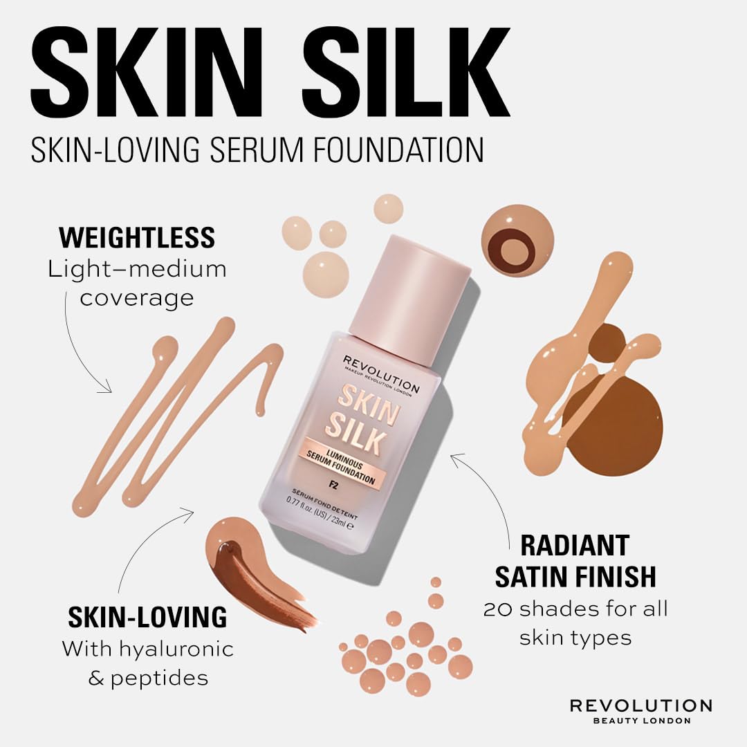 Revolution swatched on hand demonstrating buildable coverage and skin-like finish benefit
