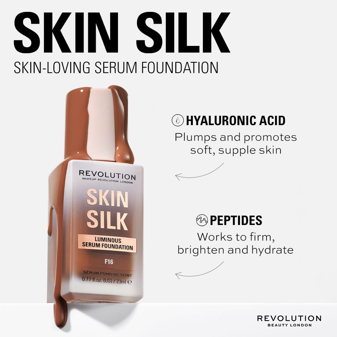 Revolution Beauty London product label and ingredients close-up emphasizing hyaluronic acid