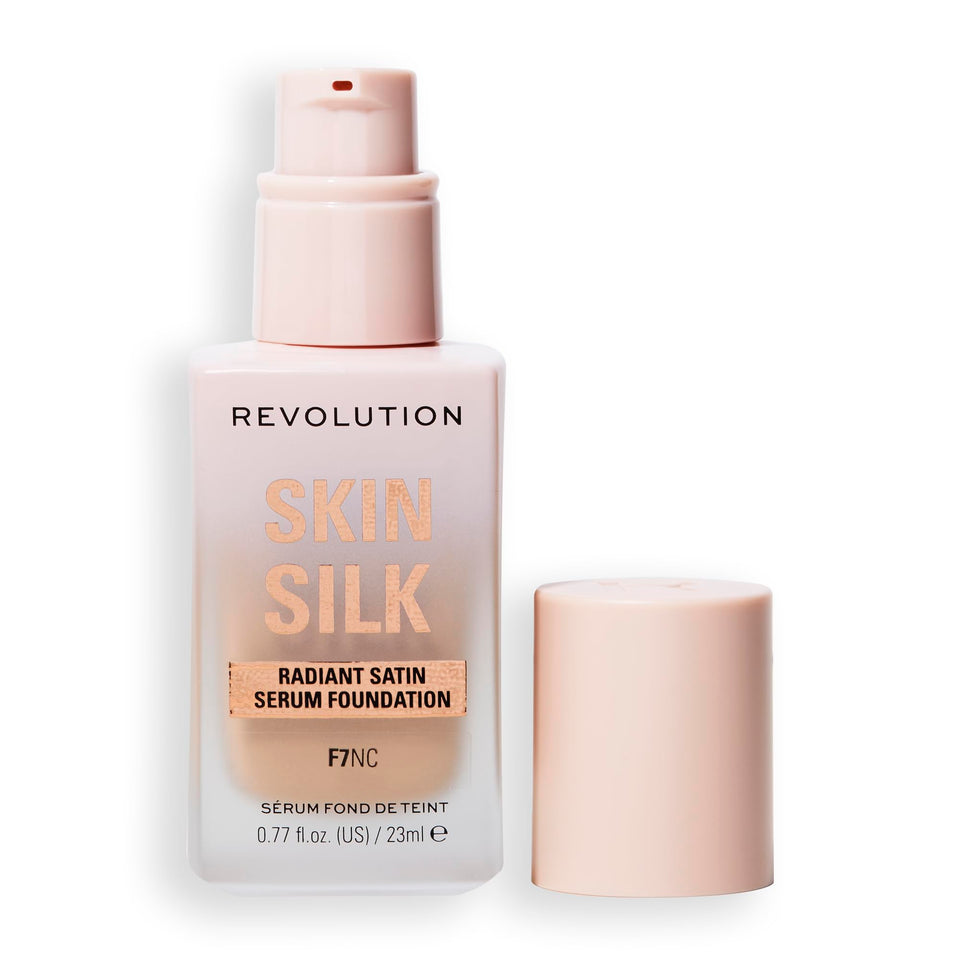 Revolution Beauty London front packaging showing shade F7NC and benefits