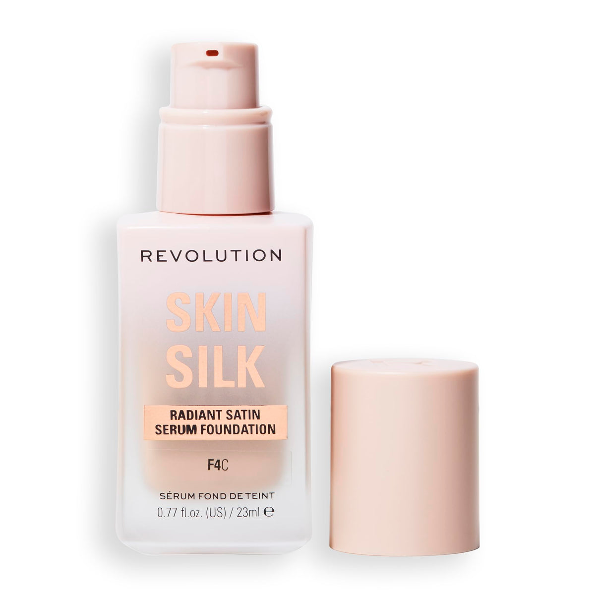 Revolution Beauty London front packaging showing bottle and shade, highlighting elegant design