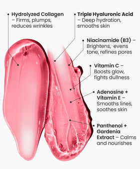 REVOMADIC ingredient label with active list showcasing collagen and vitamin benefits
