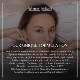 RewindGlow patch used in nighttime routine conveying hydration and renewal