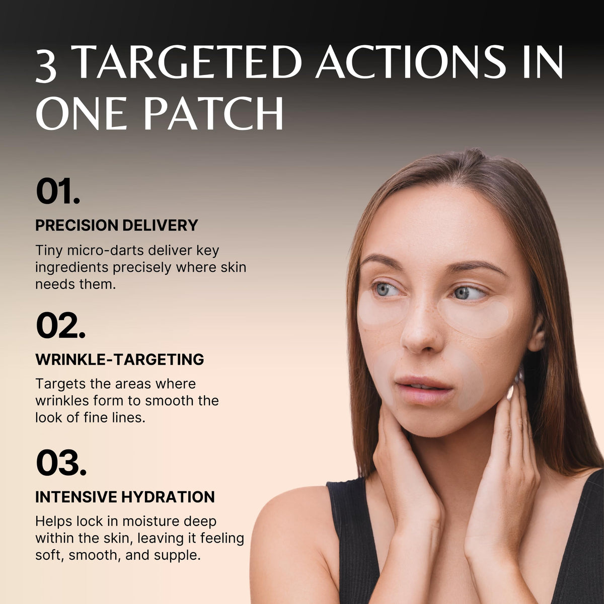 RewindGlow patch on smile line illustrating focused delivery for lines