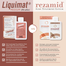 Rezamid before and after spot showing reduced redness and smoother look