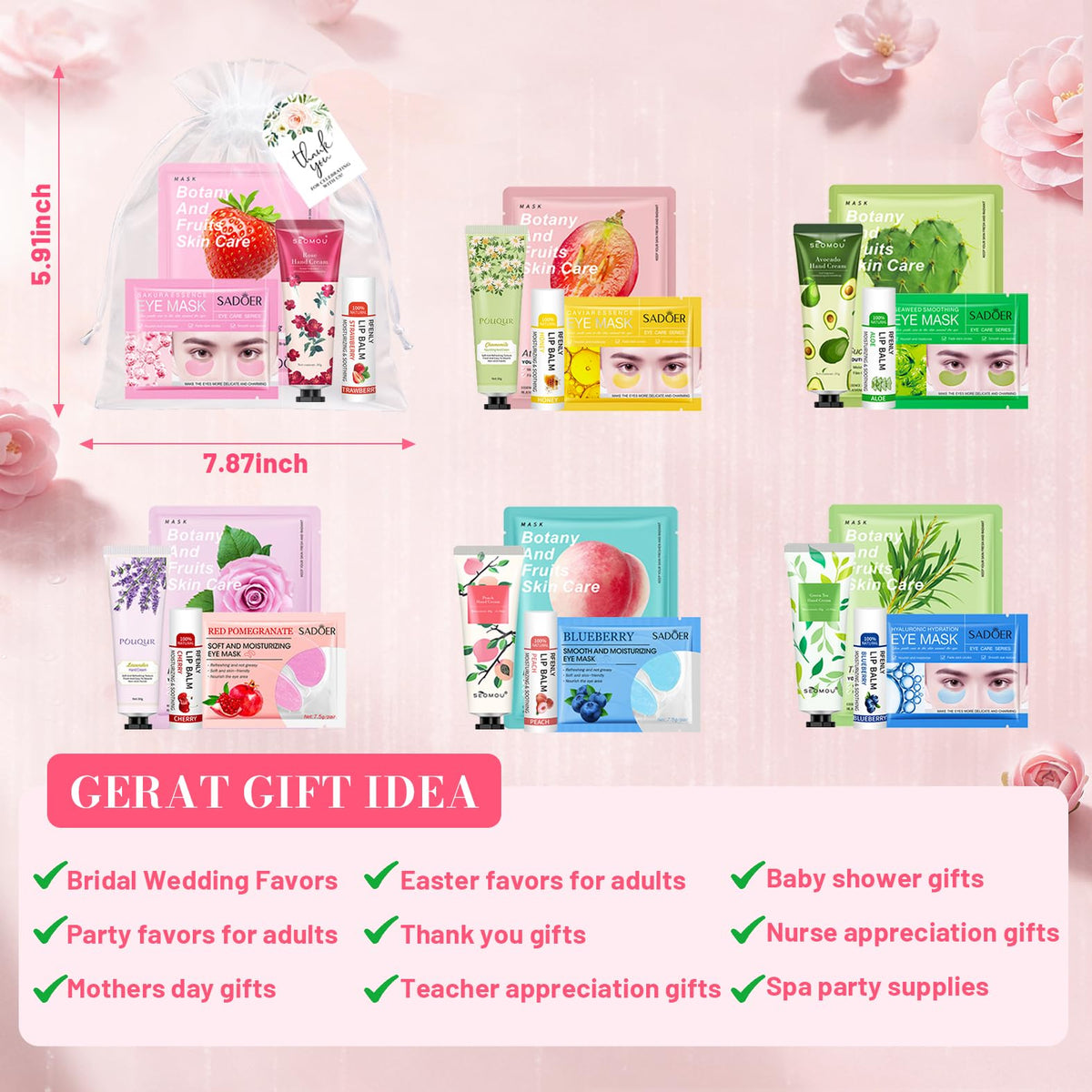 RFENLY organza bags and thank-you cards staged for gifting ease