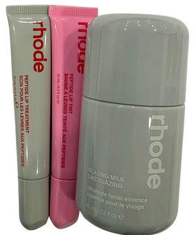 Rhode glazed trio front packaging showing set and benefits
