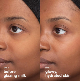 Rhode Glazing Milk held in hand for scale highlighting compact size and easy portability
