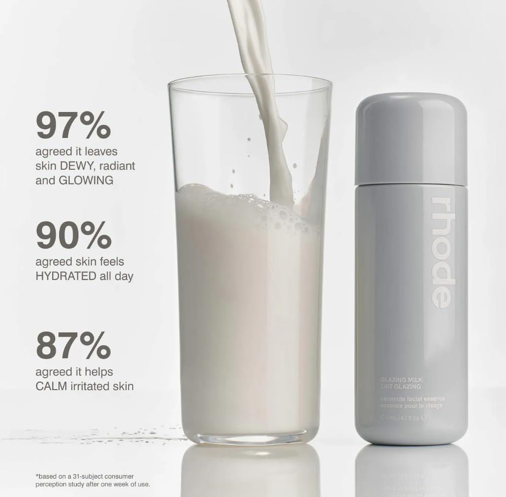 Rhode Glazing Milk open cap revealing product inside to show hygienic travel-ready design
