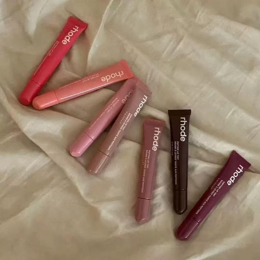 Rhode gloss lip tint texture drop showing glossy hydration and smooth finish