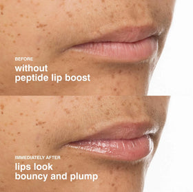 Rhode lip boost application spoon with product demonstrating hygienic use