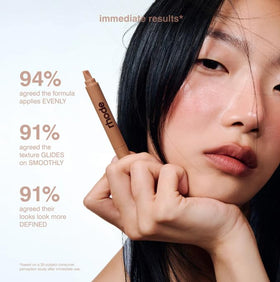 Rhode product in use on model outlining lip border for lifted, natural-looking volume