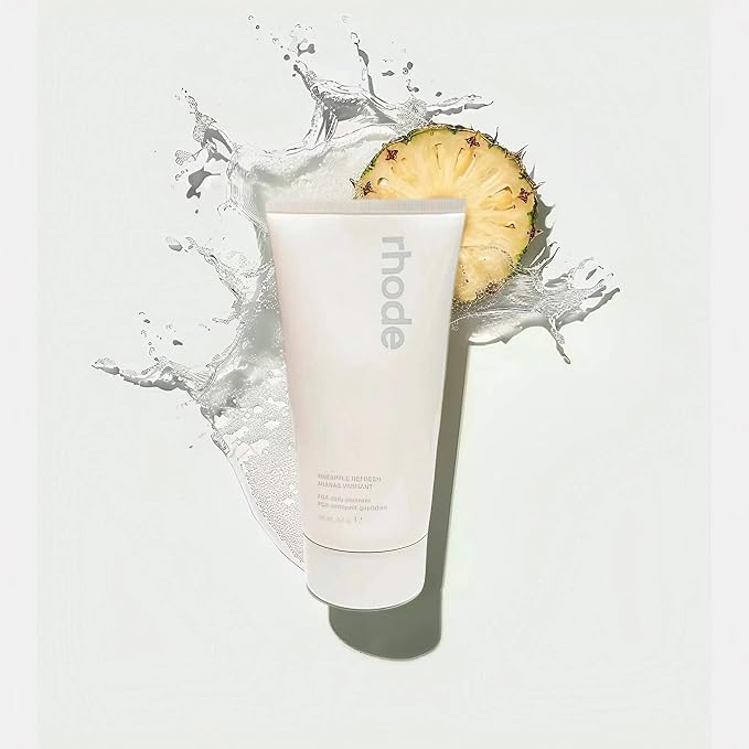 Rhode cleanser front packaging showing bottle and label, clear product identification