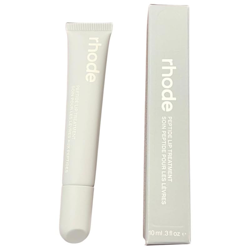 Rhode tube front view showing clear gloss and portable 10ml size for instant hydration