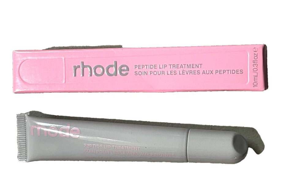 Rhode lip treatment front packaging showing glossy hydration benefit