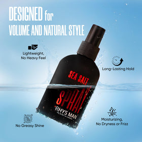 RHYS MAN applied to dry hair showing matte finish and natural volume