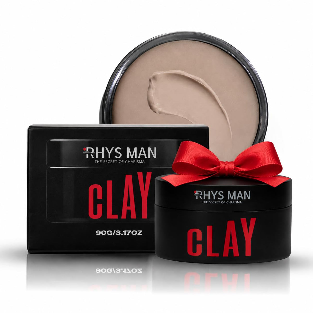 RHYS MAN front packaging showing compact travel-ready styling jar and brand