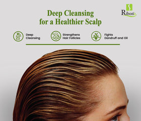 Ribon's aloe vera leaf detail highlighting soothing gel for moisturized scalp