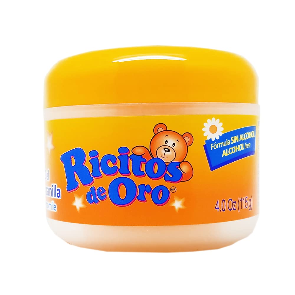 Ricitos de Oro open jar showing gel texture and easy application