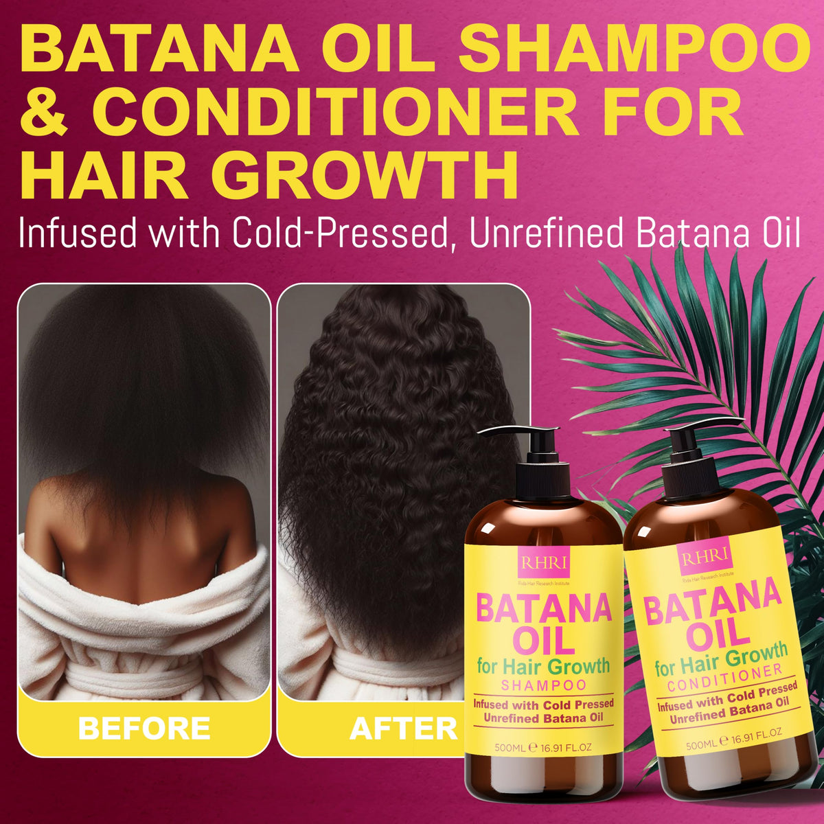 Rida Hair Research Institute bathroom scene with set in routine promoting daily use