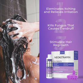 Rida Hair Research Institute before and after scalp showing reduced flaking