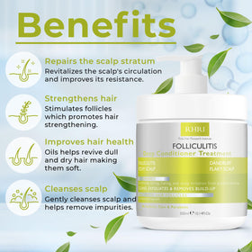 Rida Hair Research Institute conditioner being applied to scalp for itch relief