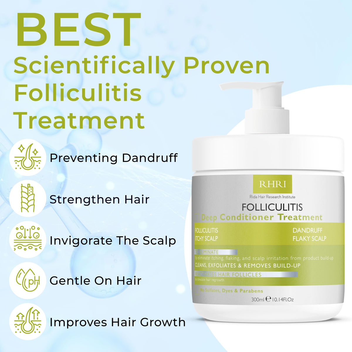 Rida Hair Research Institute open cap showing creamy texture and soothing hydration