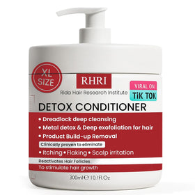 Rida Hair Research Institute front packaging showing 300ml bottle and benefits