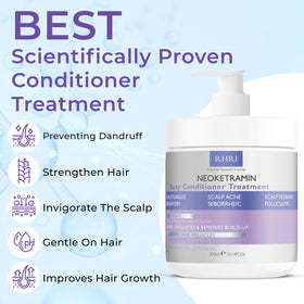 Rida Hair application in use massaging conditioner into irritated scalp for relief