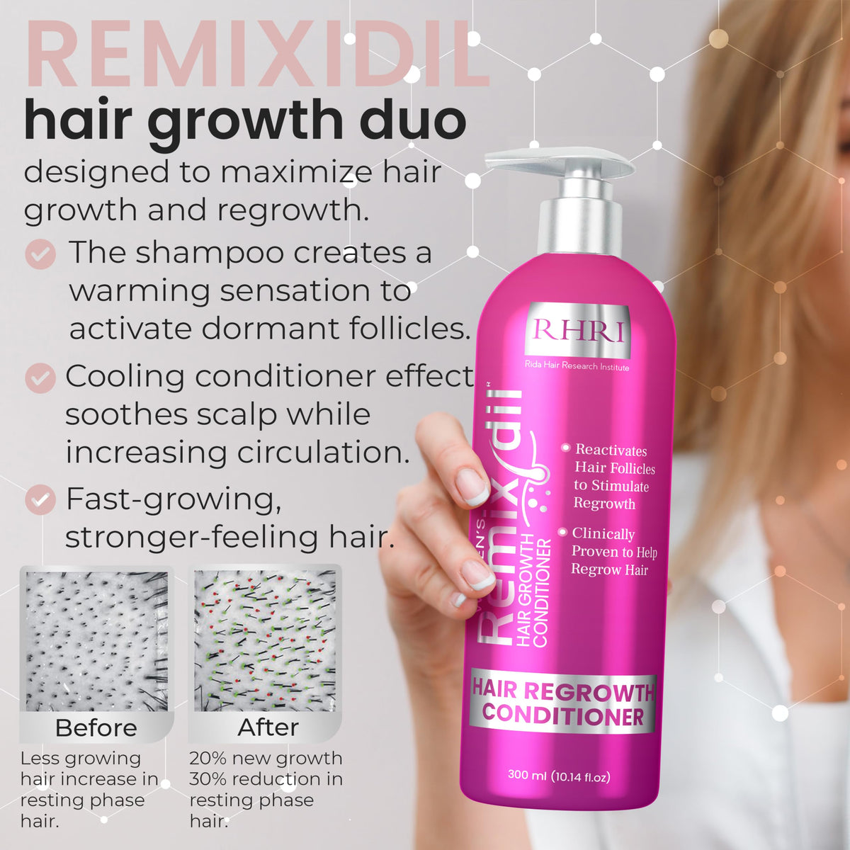 Rida Hair Research Institute creamy lather texture demonstrating gentle cleansing