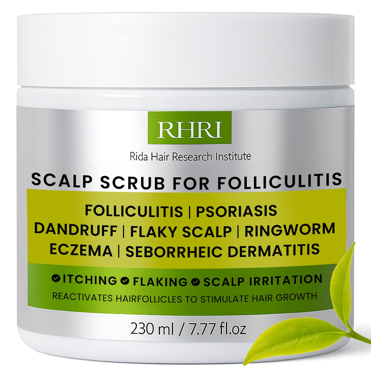 Rida Hair Research Institute front packaging showing product benefits and clean design