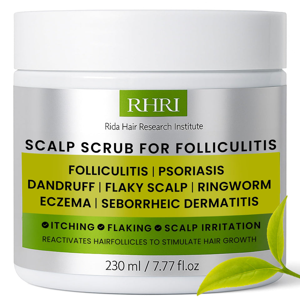 Rida Hair Research Institute front packaging showing product benefits and clean design
