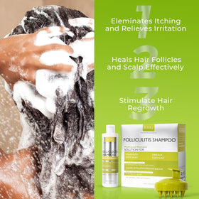 Rida Hair Research Institute shampoo on bathroom shelf suggesting routine use