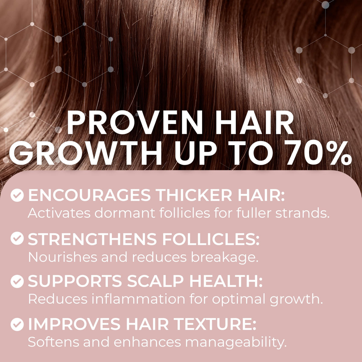 Rida Hair Research Institute three month supply beside a ruler for scale benefit