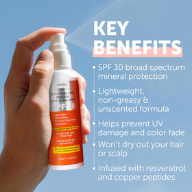Rida Hair Research Institute spray on hair showing smooth non-greasy shine