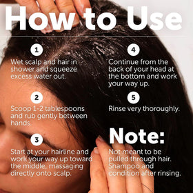 Rida Hair Research Institute label close-up showing apple cider and AHA BHA benefits