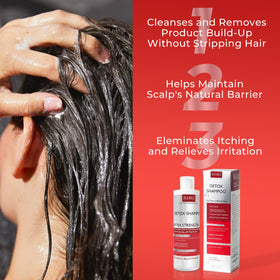 Rida Hair Research Institute label close-up highlighting ingredient claims