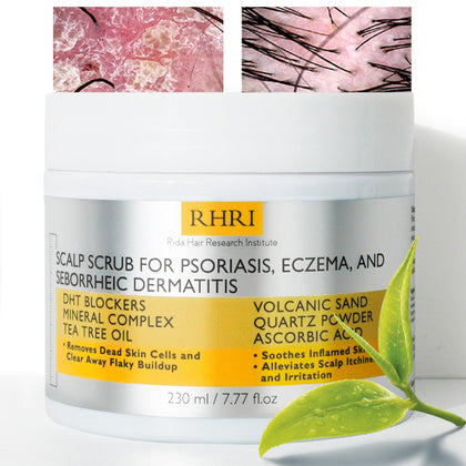 Rida Hair Research Institute front bottle view showing product benefits