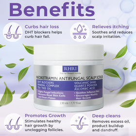 Rida Hair Research Institute scrub in hand demonstrating easy application