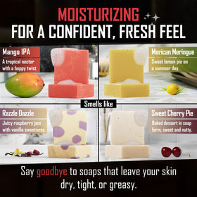 Right Wing Naturals lather texture close-up showing rich foam and moisturizing benefit