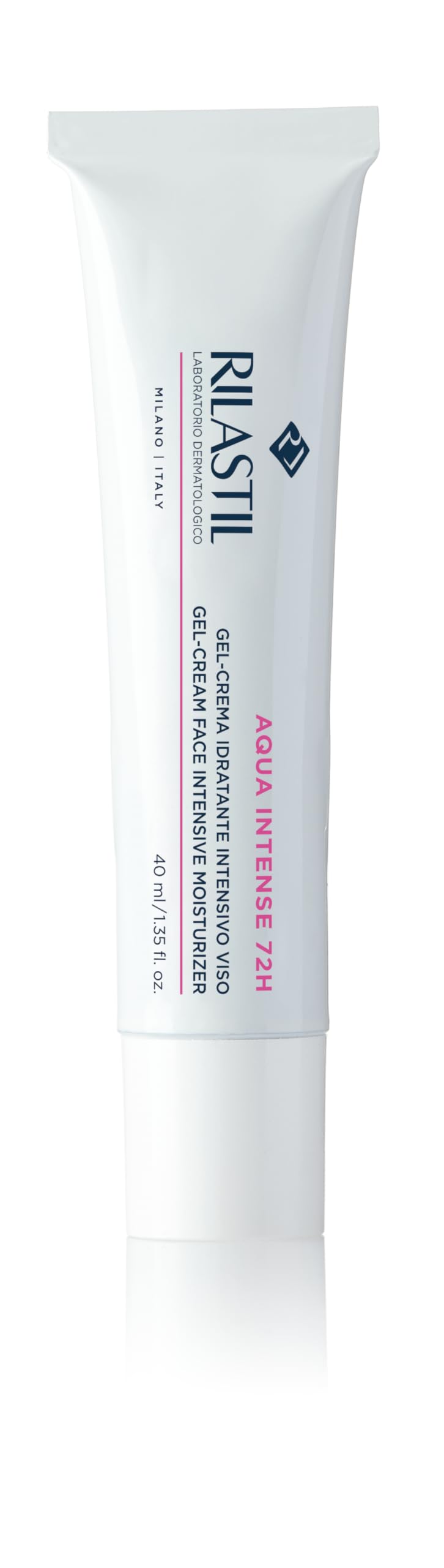 Rilastil front packaging showing 40ml jar and label, clear product identification and benefits