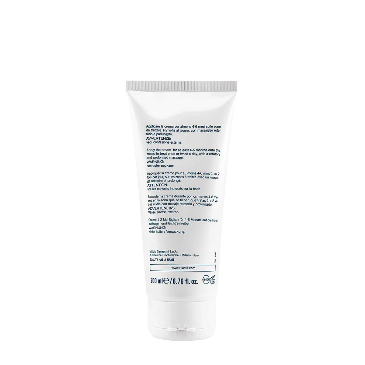 Rilastil cream texture close-up demonstrating rich emollient feel and hydration