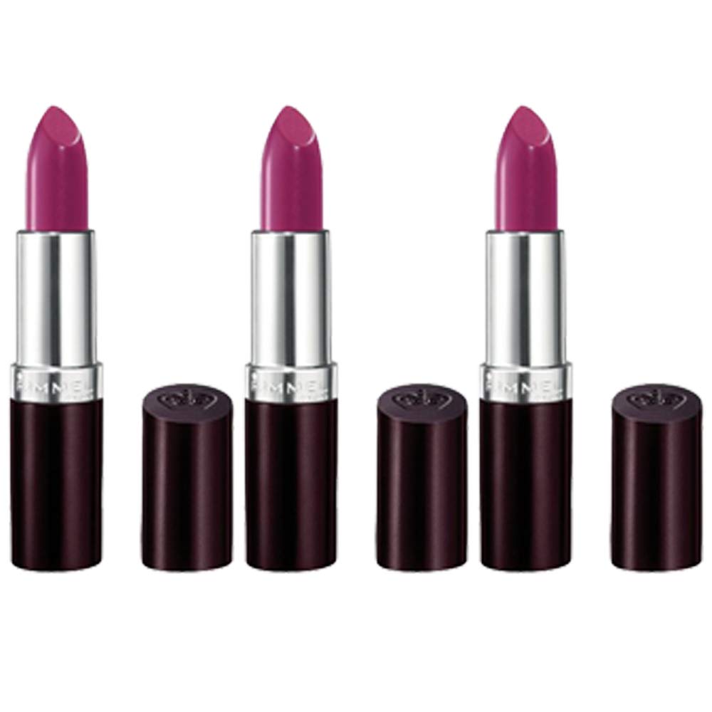 Rimmel tube front packaging showing Amethyst Shimmer bold color and lasting finish
