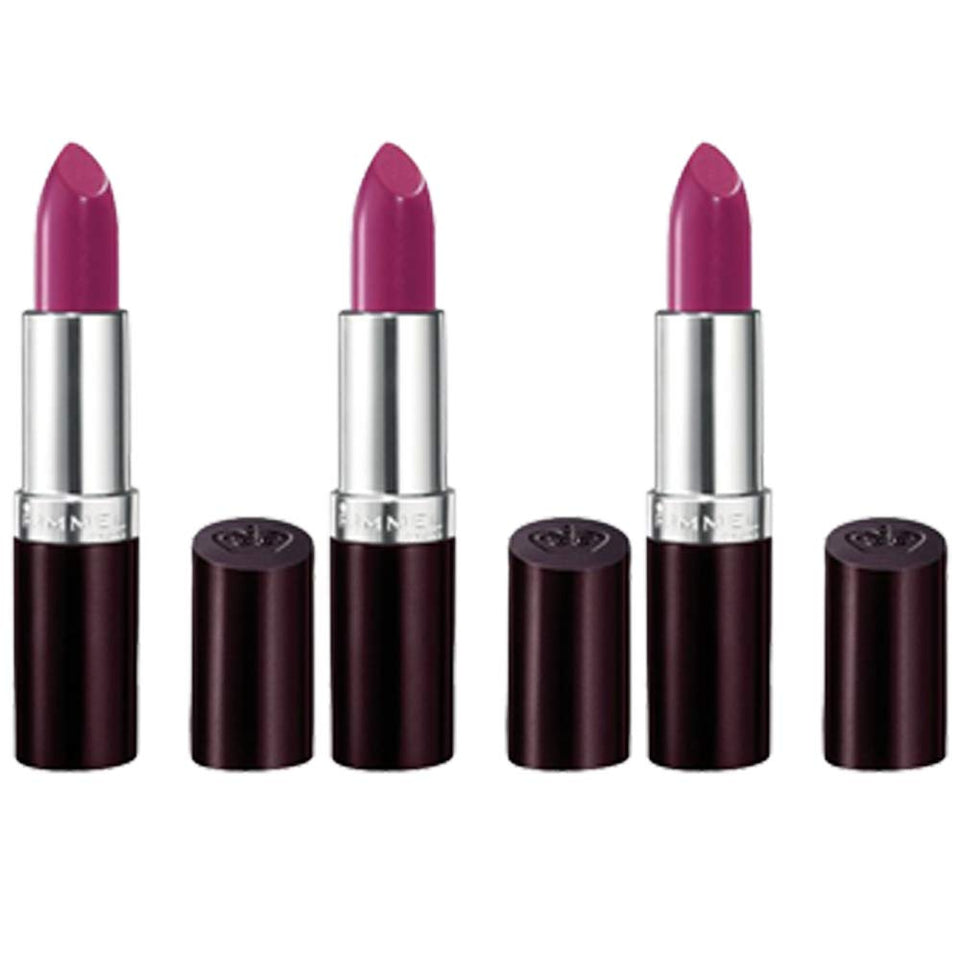 Rimmel tube front packaging showing Amethyst Shimmer bold color and lasting finish