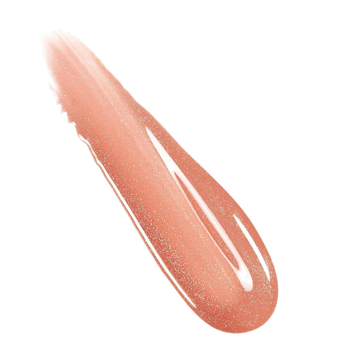 Rimmel gloss worn by model illustrating shine and comfortable, non-sticky wear